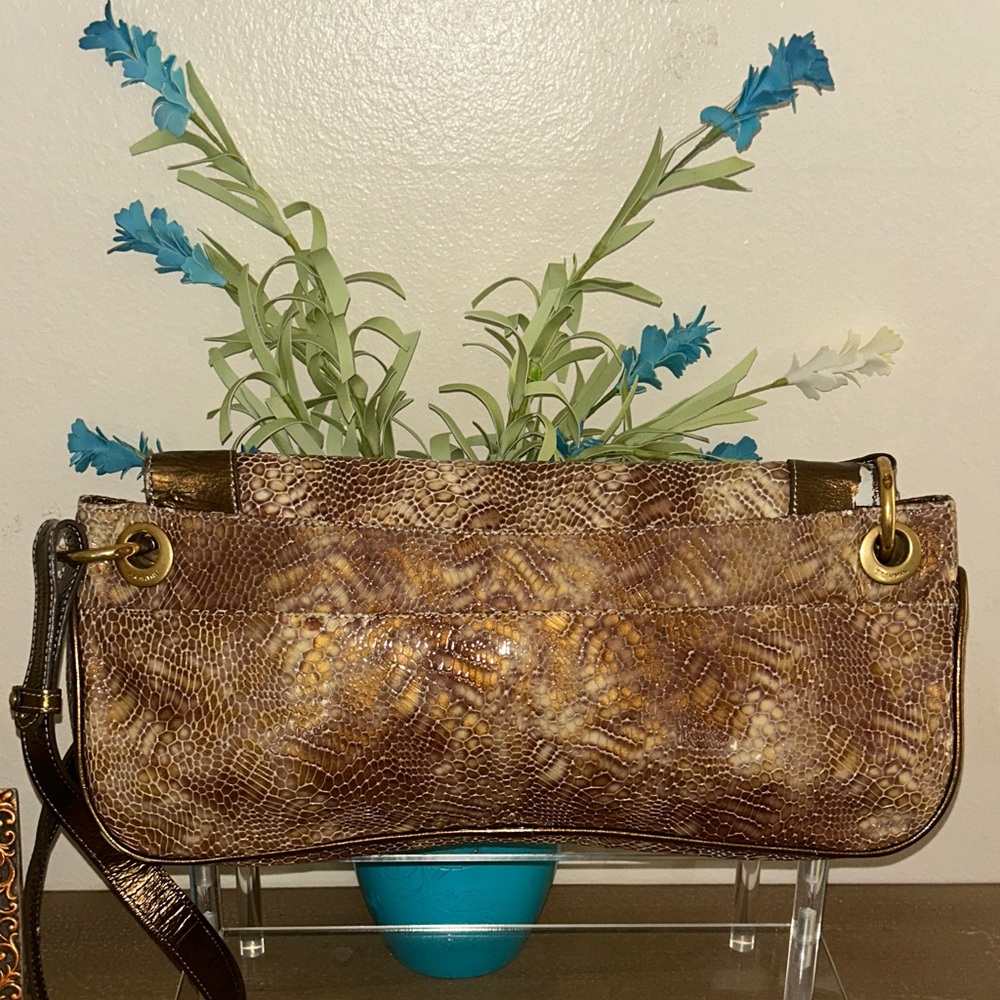 BRAHMIN Simone Patent Python Wide Shoulder Bag. - image 3